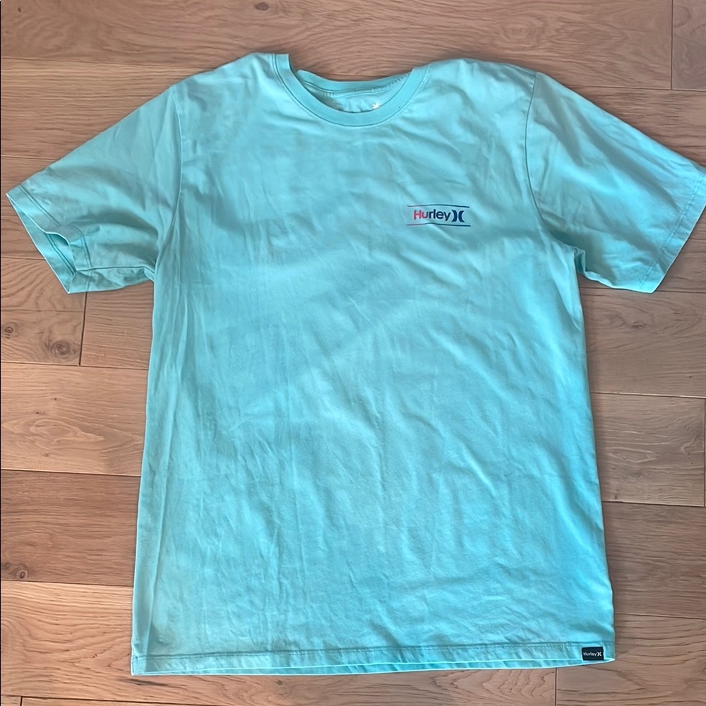 Hurley Blue Short Sleeve Tee Classic Crew Neck